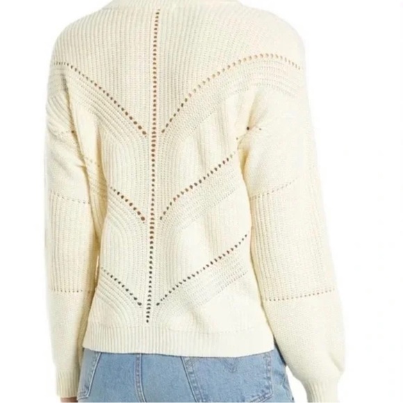 Marine Layer Olivia Crewneck Sweater in Cream White - Picture 7 of 8